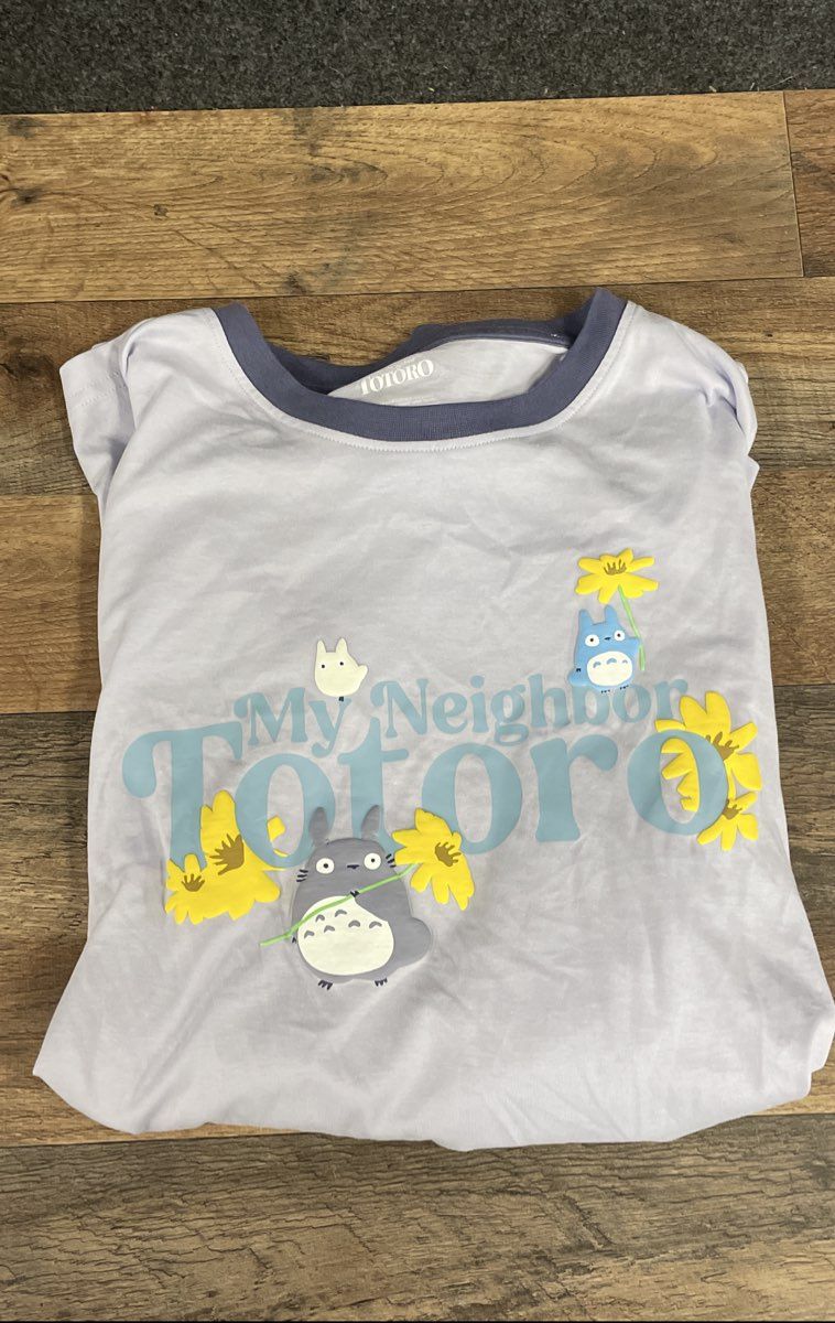 Her Universe Women's My Neighbor Totoro Lavender Graphic Shirt Sz M