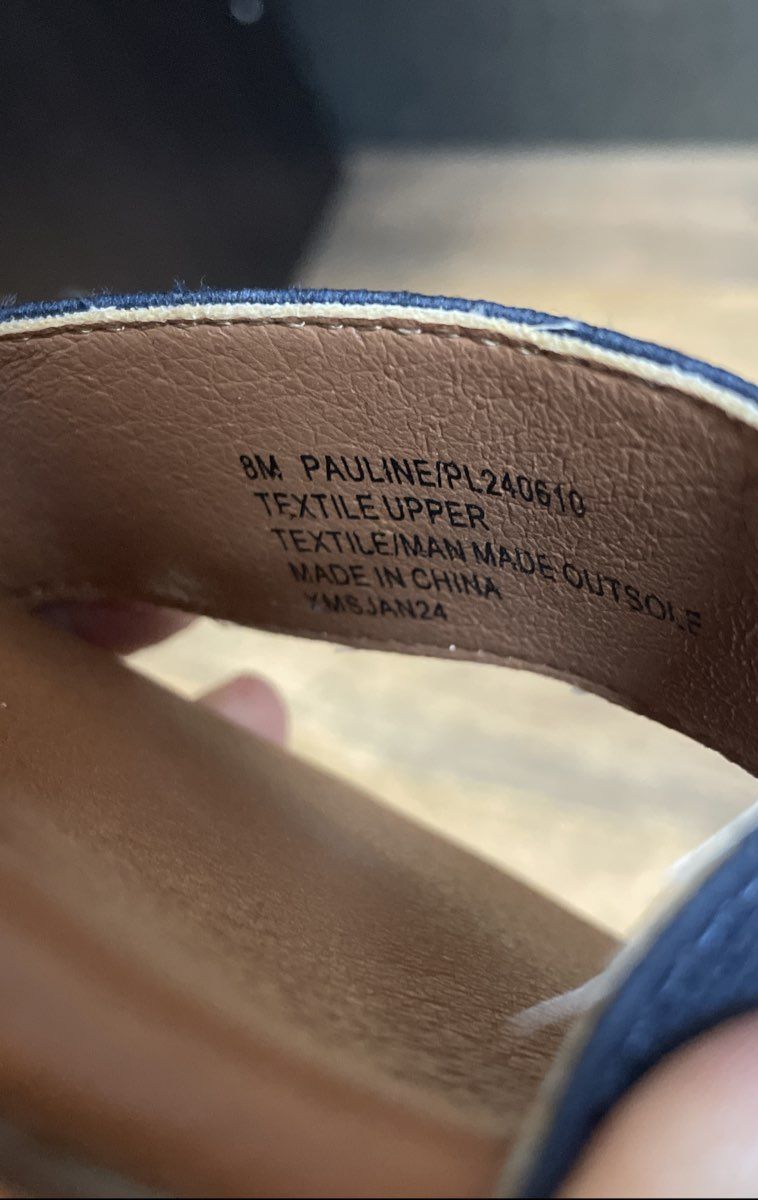 Tommy Bahama Pauline Navy Blue Espadrille Wedge Sandals Women's Size 8M