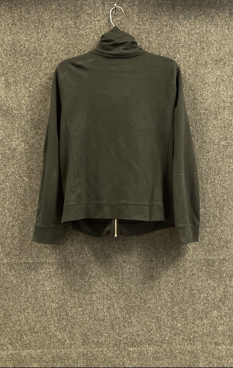 Lauren Ralph Lauren Women's Black Full Zip Cotton Funnel Neck Utility Jacket XL