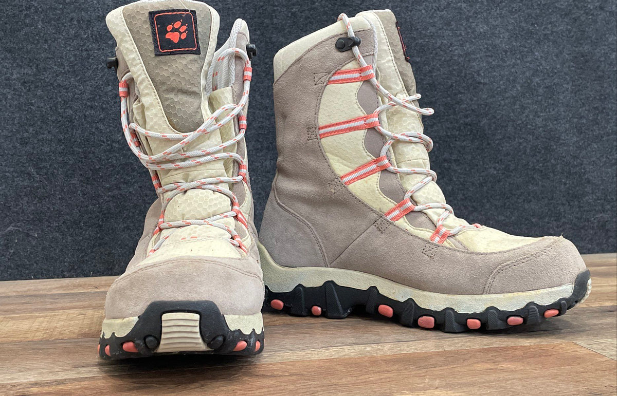 Jack Wolfskin Texapore Winter Hiking Boots Tan Orange Size 9