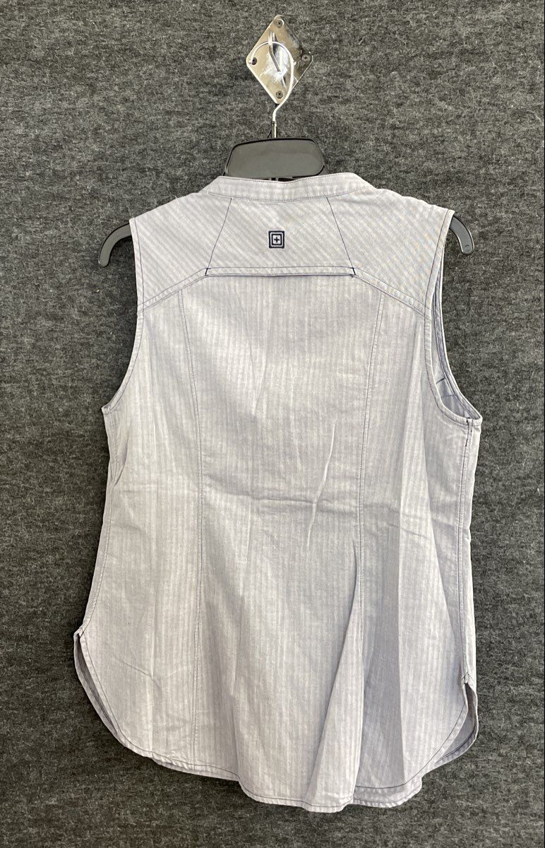 5.11 Tactical Women's Blue Herringbone Snap Front Sleeveless Utility Vest Sz S