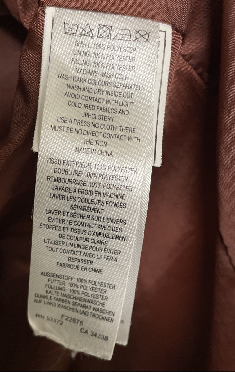 French Connection Women's Quilted Puffer Jacket Rust Hooded Full Snap Sz 8