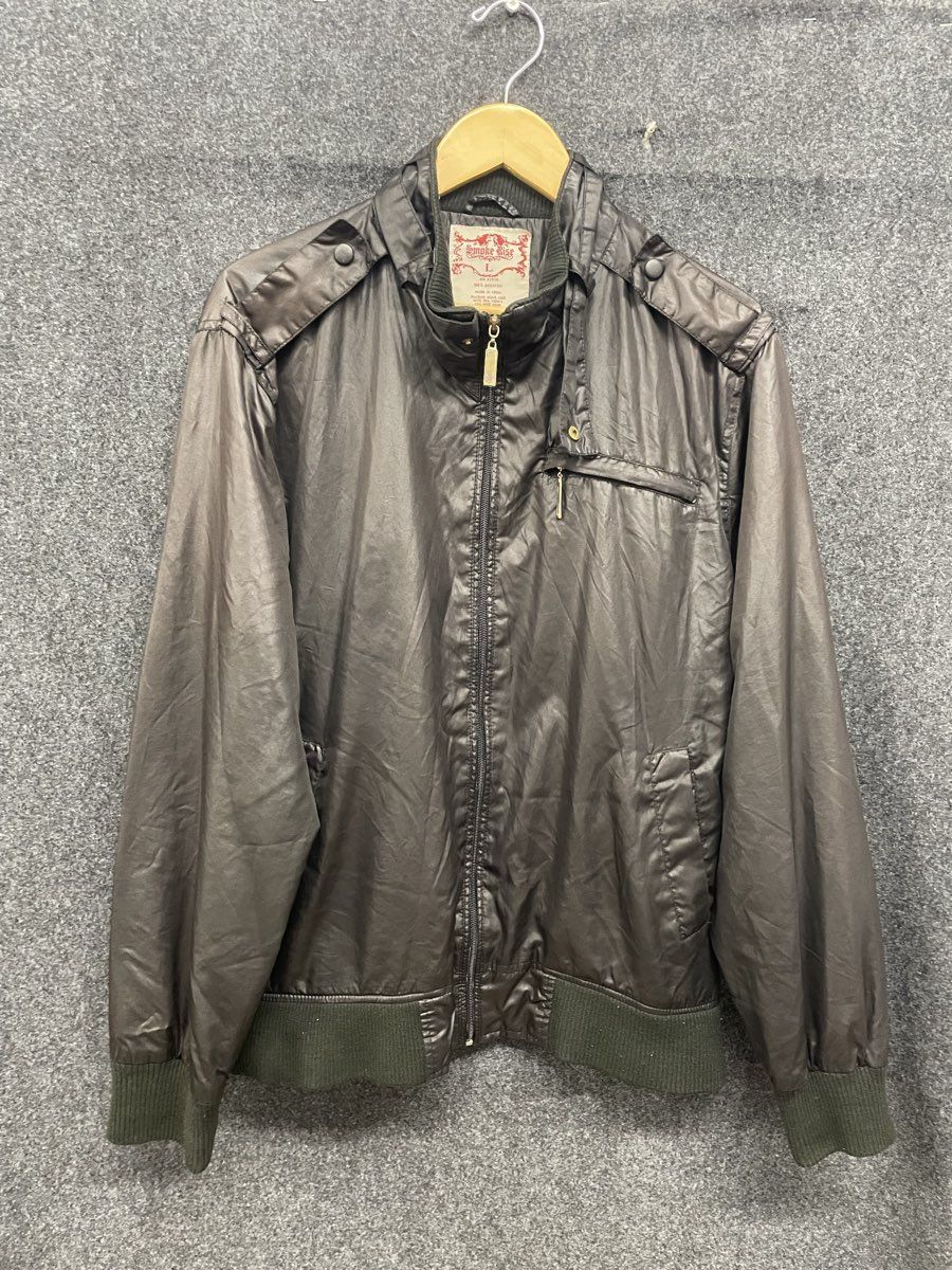 Smoke Rise Men's Olive Green Full Zip Jacket with Epaulettes Size L