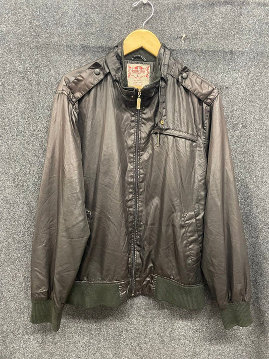 Smoke Rise Men's Olive Green Full Zip Jacket with Epaulettes Size L