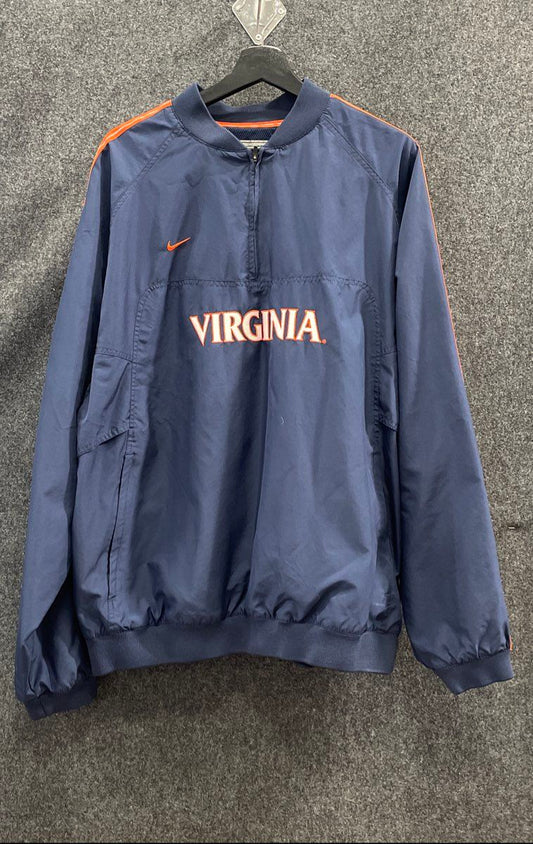 Nike Men's Vintage Y2K UVA Virginia Cavaliers Quarter-Zip Windbreaker Navy XL