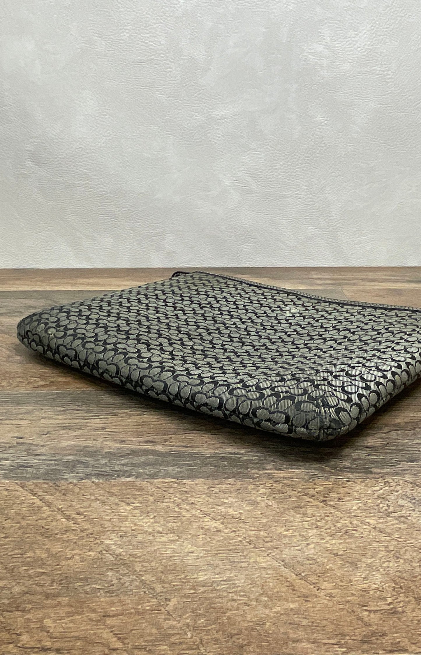 Coach Black Signature Canvas Tablet Tech Sleeve Document Case Pouch