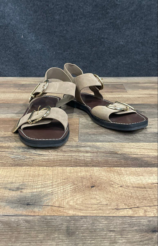 Universal Thread Brown Double Buckle Slingback Sandals Women's Size 10