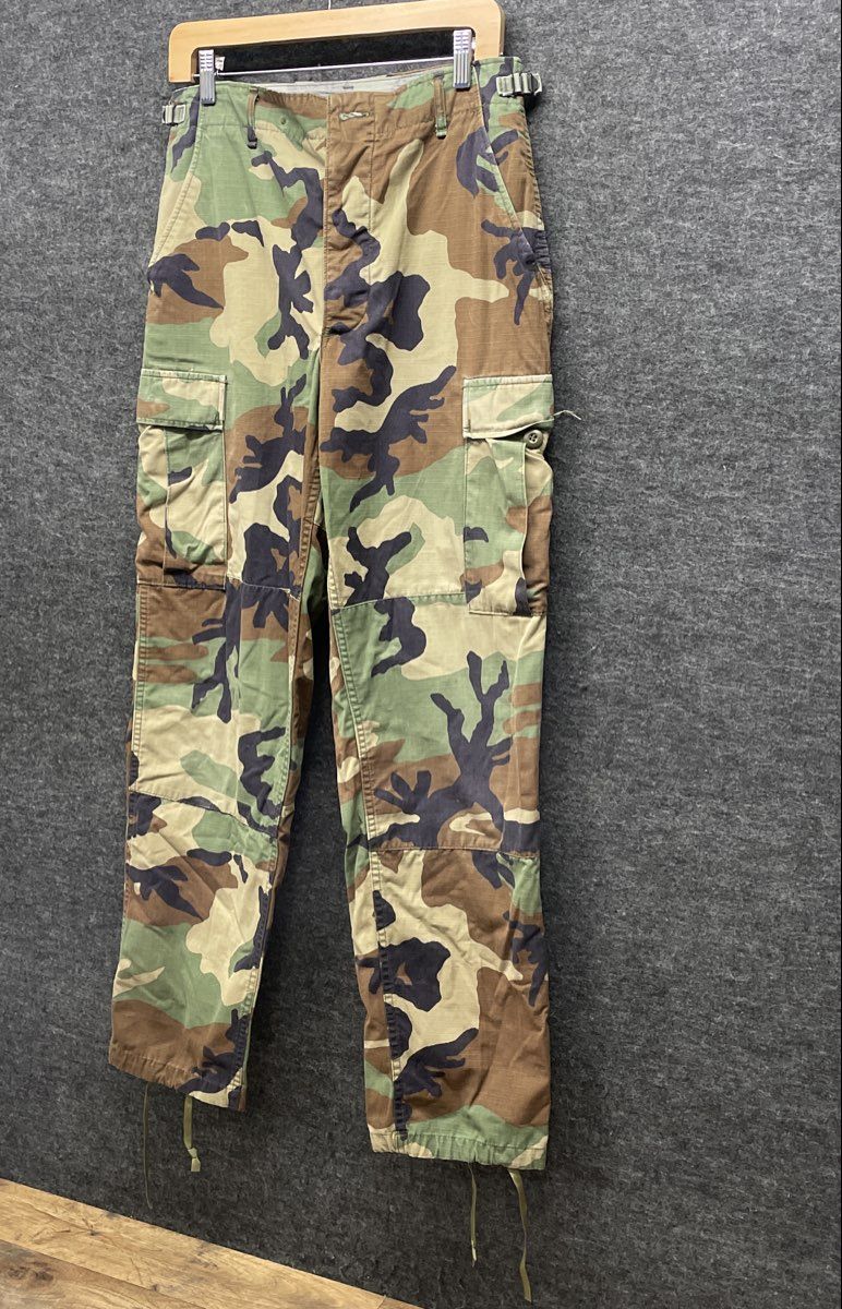 Vintage 90s US Military Woodland Camo BDU Ripstop Combat Pants Small Regular
