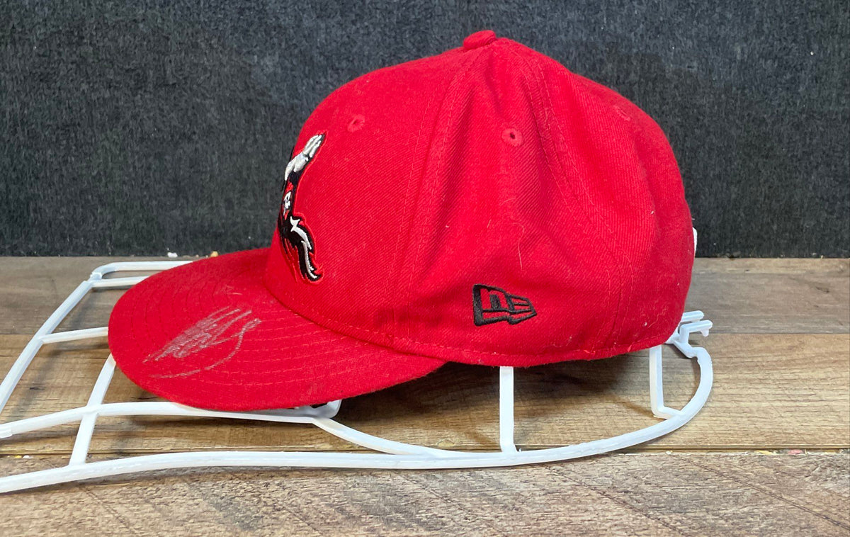 Richmond Flying Squirrels Red Baseball Caps Lot of 2 '47 New Era One Signed
