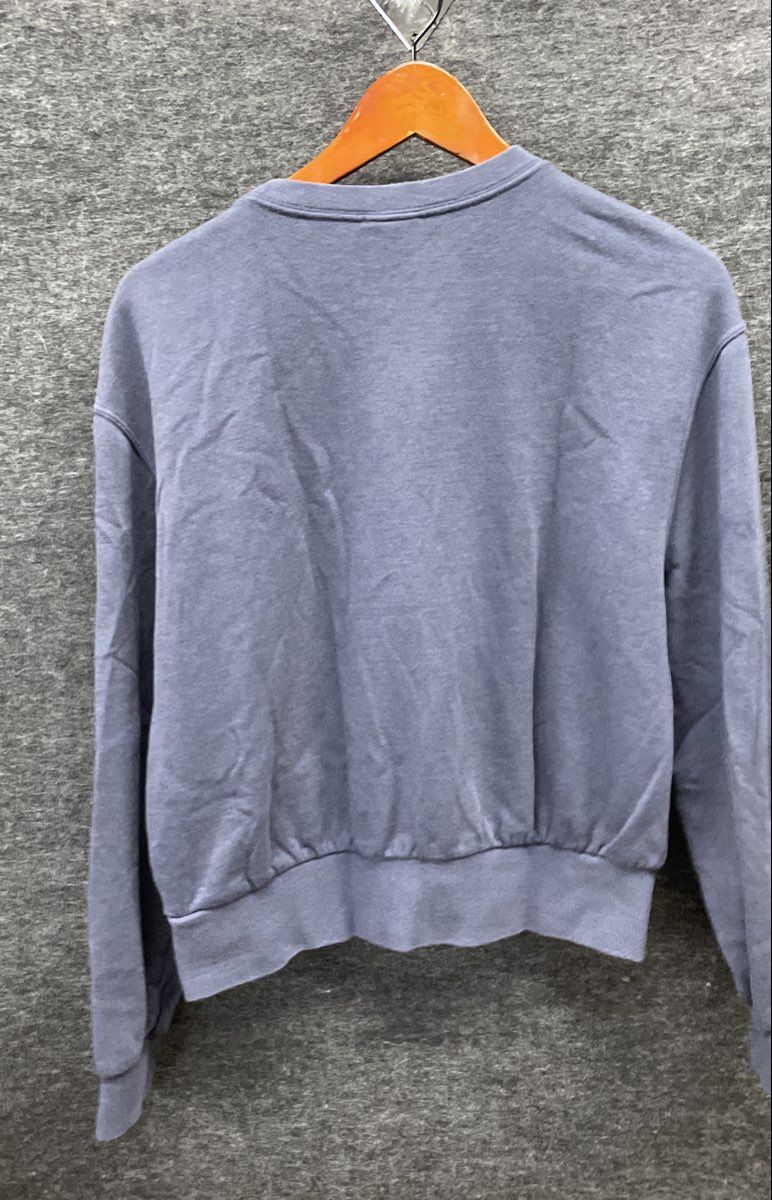 Nike Women's Blue Crewneck Sweatshirt Fleece Relaxed Fit Logo Sz L