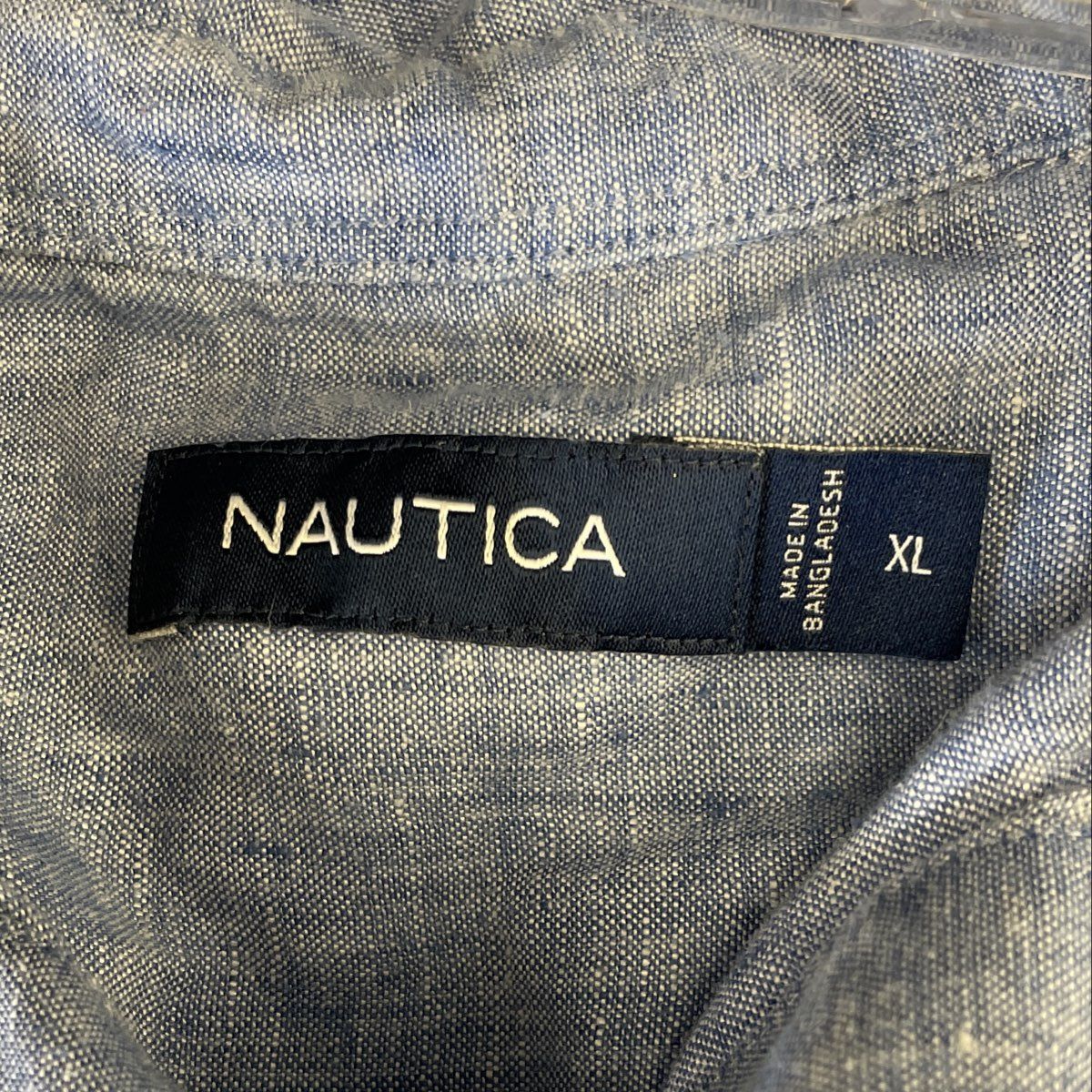 Nautica Men's 100% Linen Short Sleeve Button Down Shirt Red Blue Set of 2 Sz XL