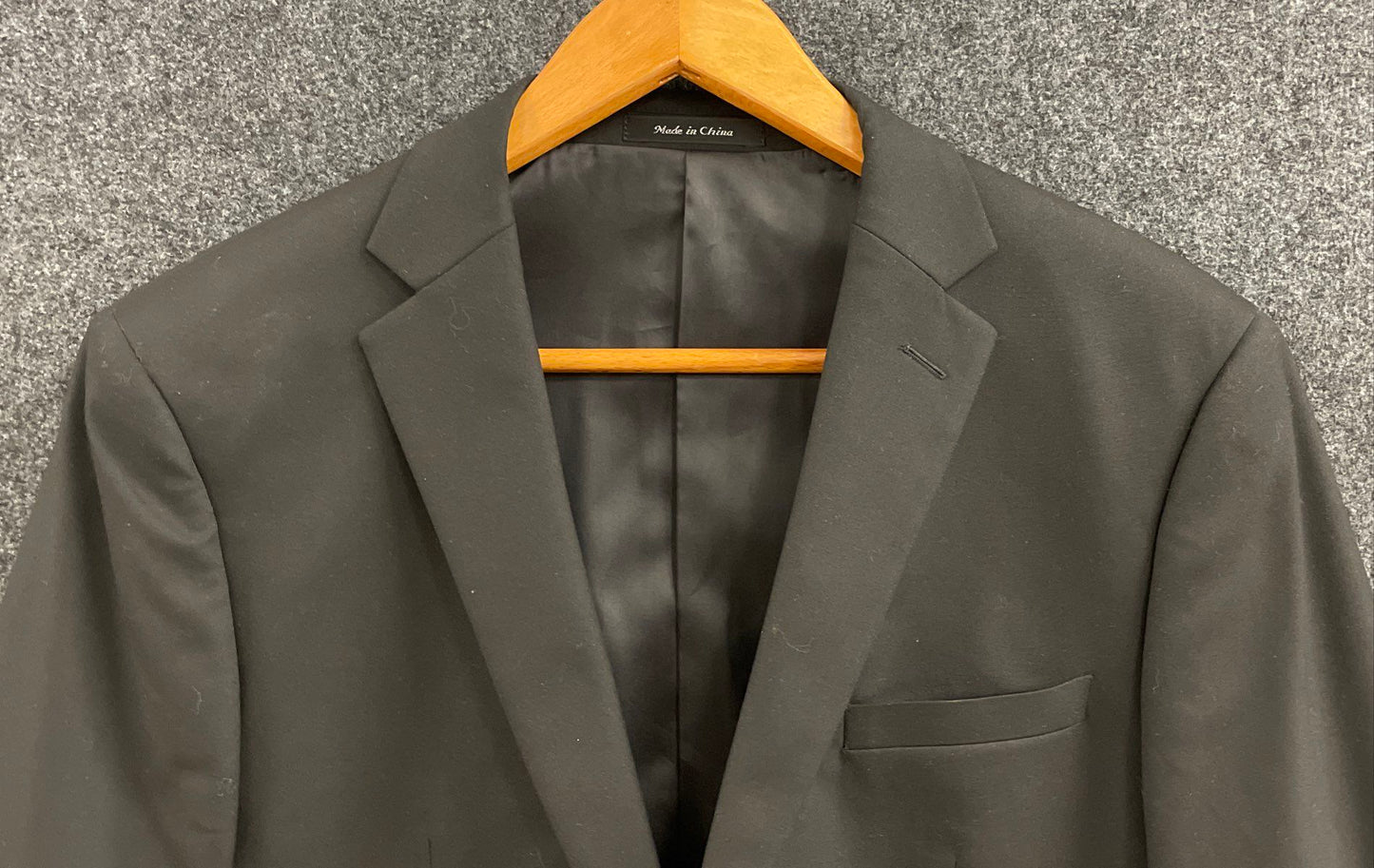 Calvin Klein Men's Black 2-Button Stretch Blazer Suit Jacket Sport Coat Sz 46L