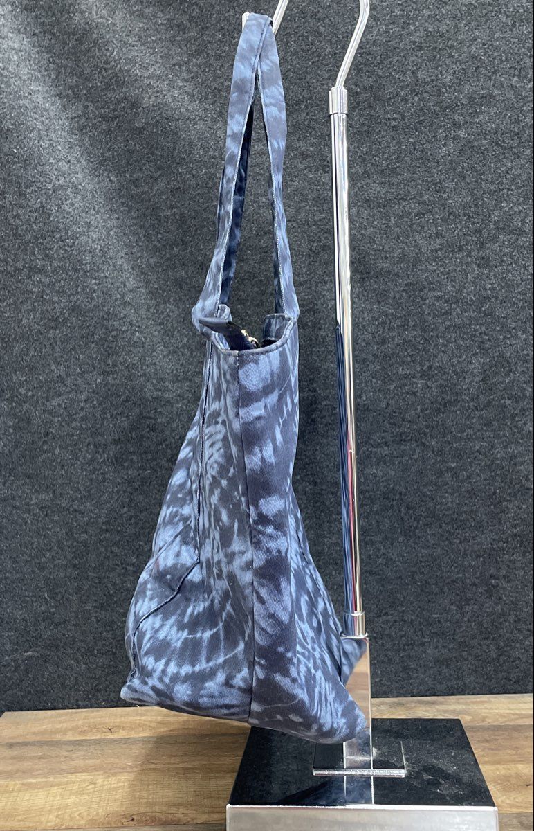 Victoria's Secret Blue Black Tie Dye Canvas Large Tote Bag 2023 Handbag