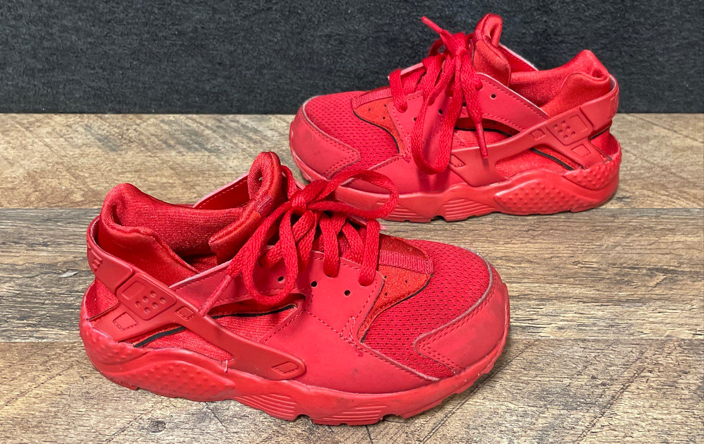 Nike Air Huarache Run University Red Little Kids Sneakers Size 12C