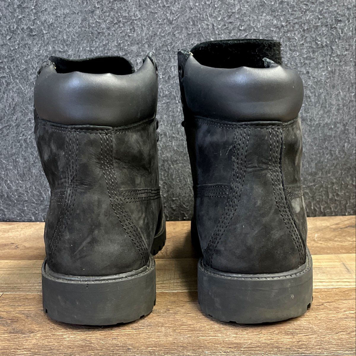 Timberland 6-Inch Premium Waterproof Boot Black Nubuck 12907 Boys Size 7