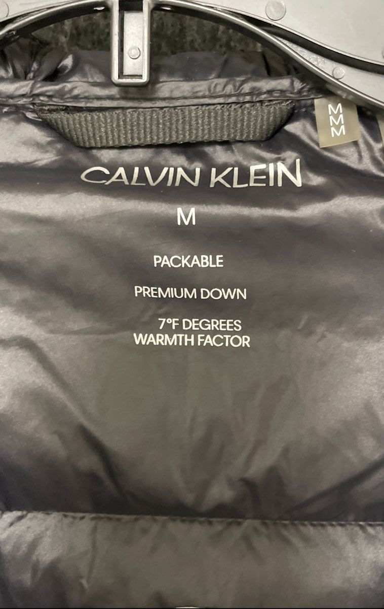 Calvin Klein Men's Black Packable Hooded Puffer Jacket 7 Degree Down Sz M