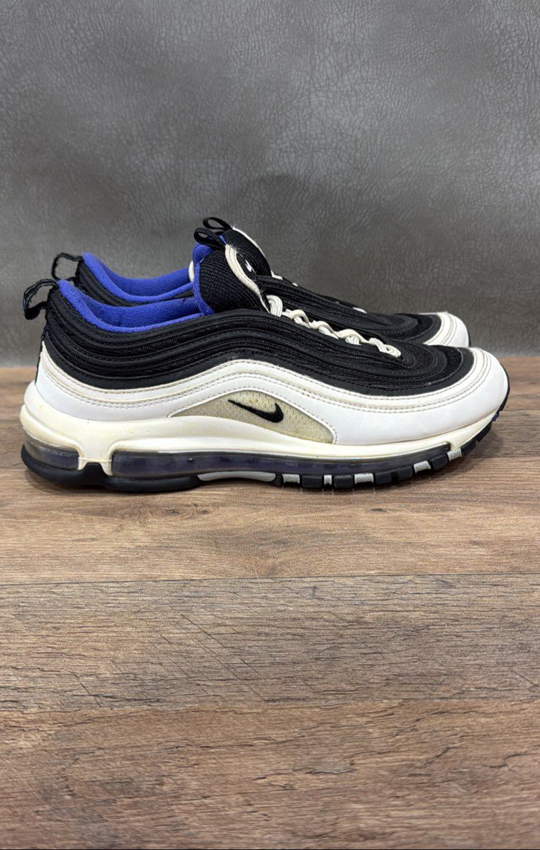 Nike Air Max 97 White Black University Blue Sneakers Men's Size 7.5