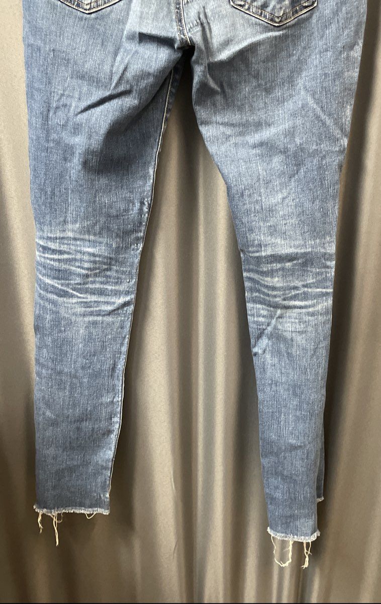 AG Adriano Goldschmied Women's Blue The Legging Ankle Distressed Jeans Sz 27R