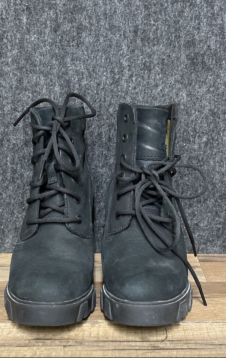 Timberland Lana Point Women's Black Nubuck Heeled Lace-up Boots Size 6.5