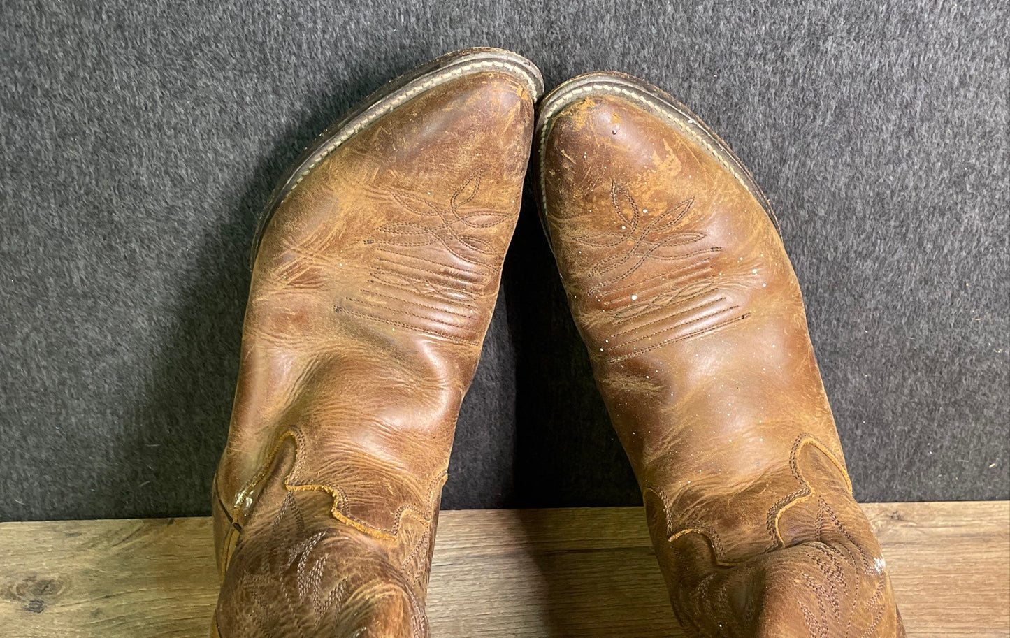 Vintage 90s Justin L4934 Brown Leather Western Cowboy Boots Women's Size 8C