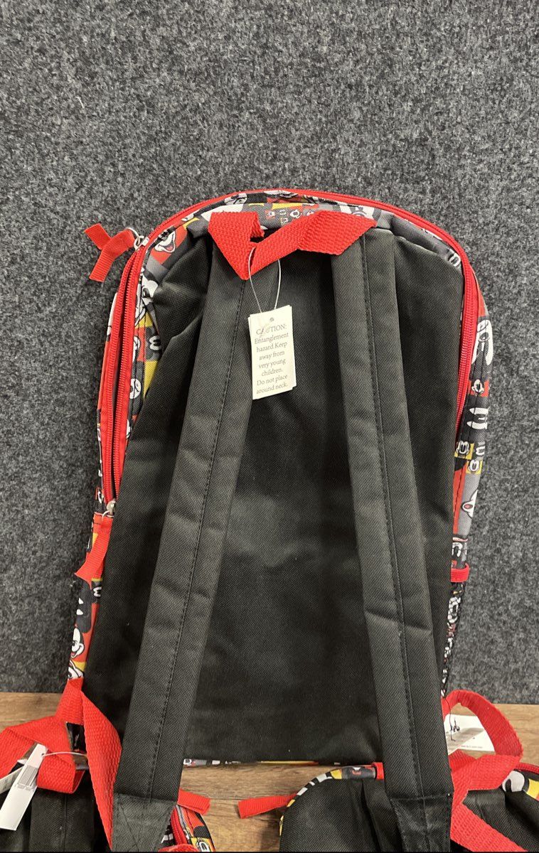 Disney Mickey Mouse Red Yellow Black White Backpack NWT Lot of 3