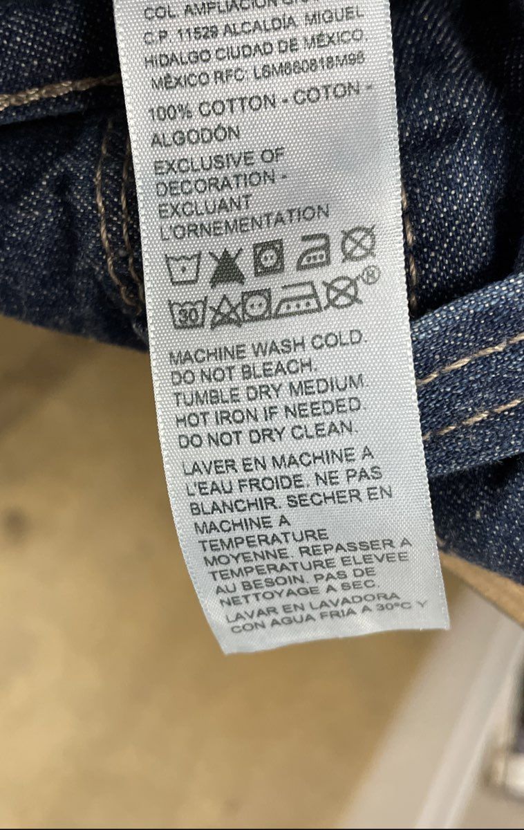 Levi Strauss Signature Men's Dark Wash Blue Carpenter Jeans 100% Cotton 30x30