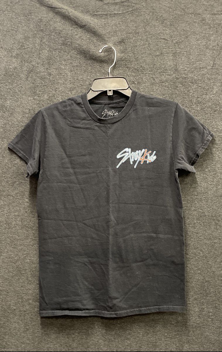 Stray Kids Lollapalooza Music Festival Tour T-Shirt Merch Traffic Black Sz S