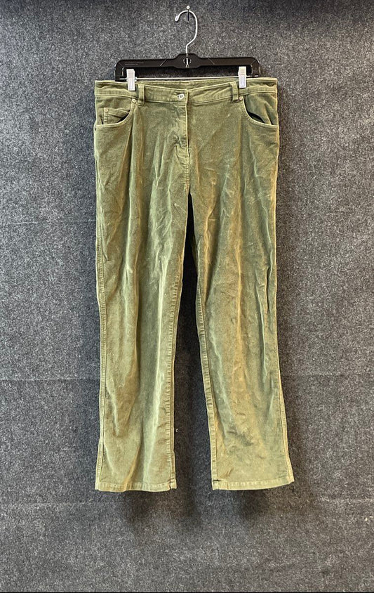 Woolrich Women's Light Olive Green Corduroy Stretch 5 Pocket Pants Sz 14
