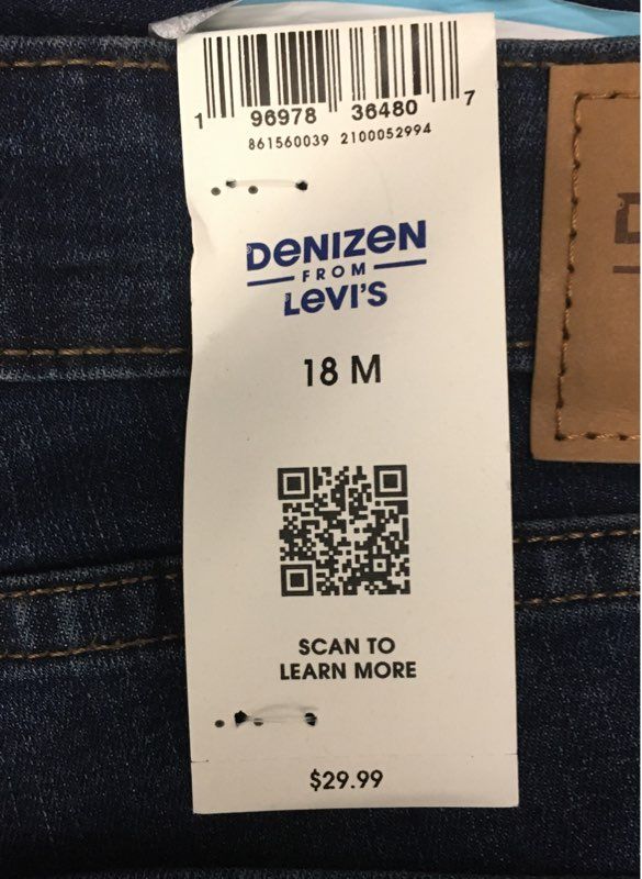 Denizen from Levi's Women's High-Rise Skinny Dark Wash Stretch Jeans Sz 18M NWT