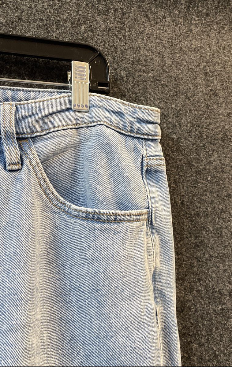 Ava & Viv Women's Light Blue Acid Wash Wide Leg Jeans Sz 16
