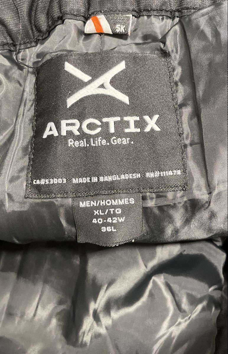 Arctix Men's Black Cargo Insulated Snow Ski Pants Sz XL 40-42W 36L