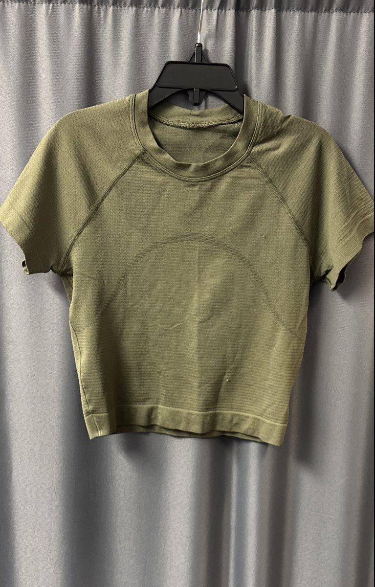Lot of 2 Lululemon Women's Swiftly Tech Cropped T-Shirts Blue Green Sz XXS