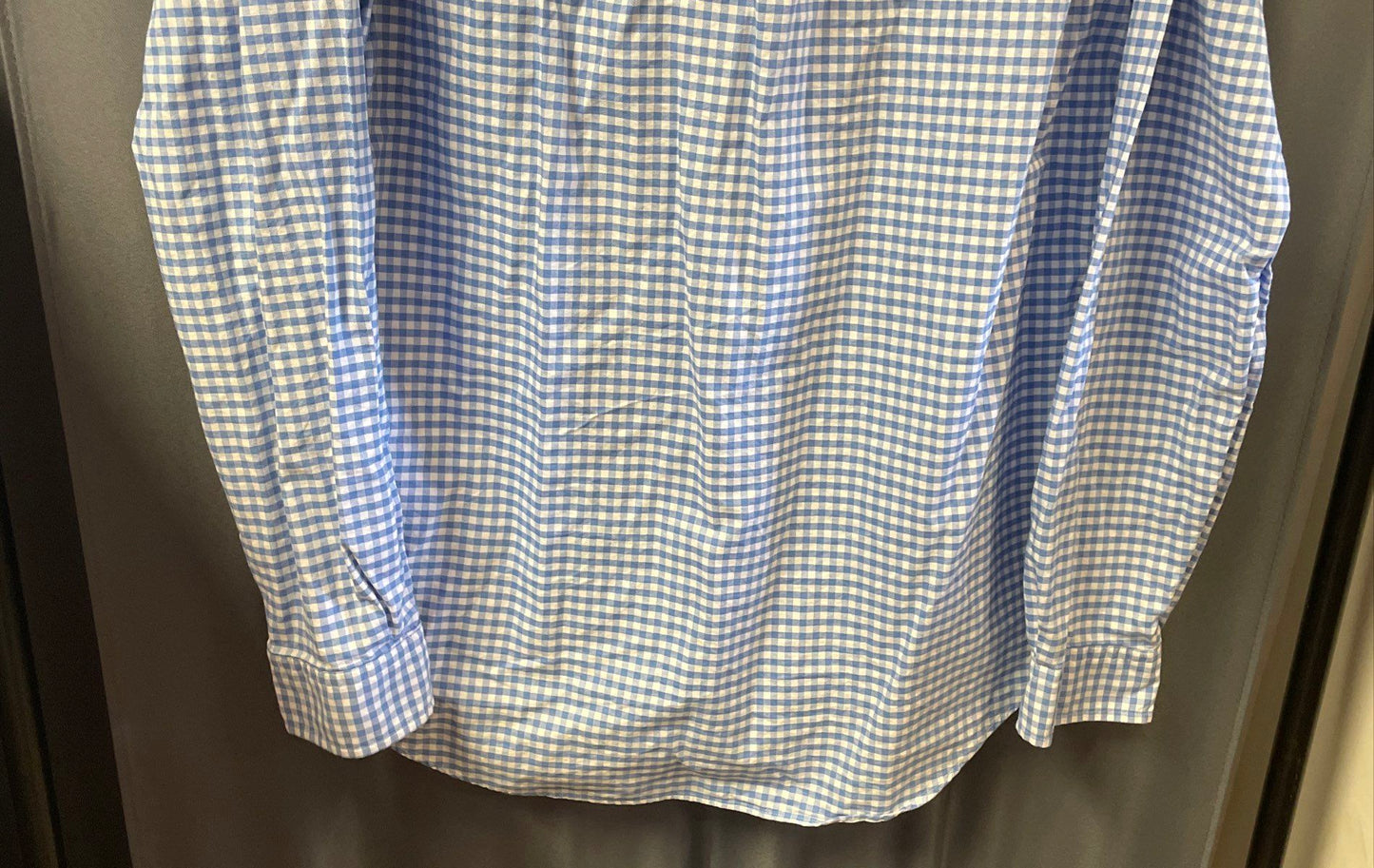 Ralph Lauren Men's Blue White Gingham Check Button Down Cotton Shirt Size XL
