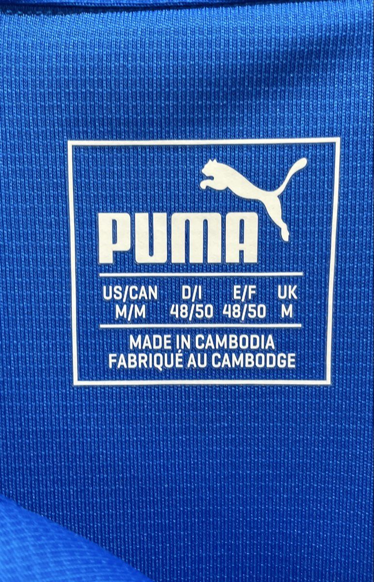 Puma Men's Blue Short Sleeve Performance Sideline Polo Shirt Size M