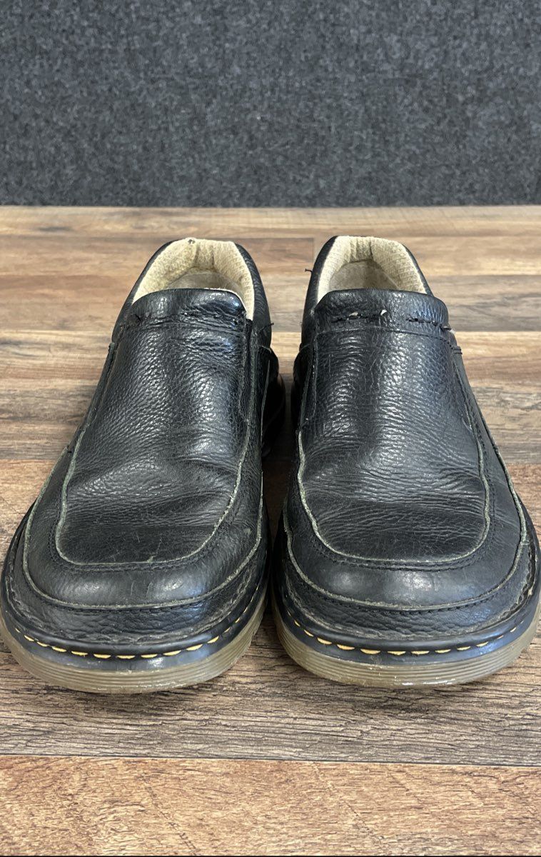 Dr. Martens 11198 Black Pebbled Leather Slip On Loafers Men 8 Women 9 Size 8