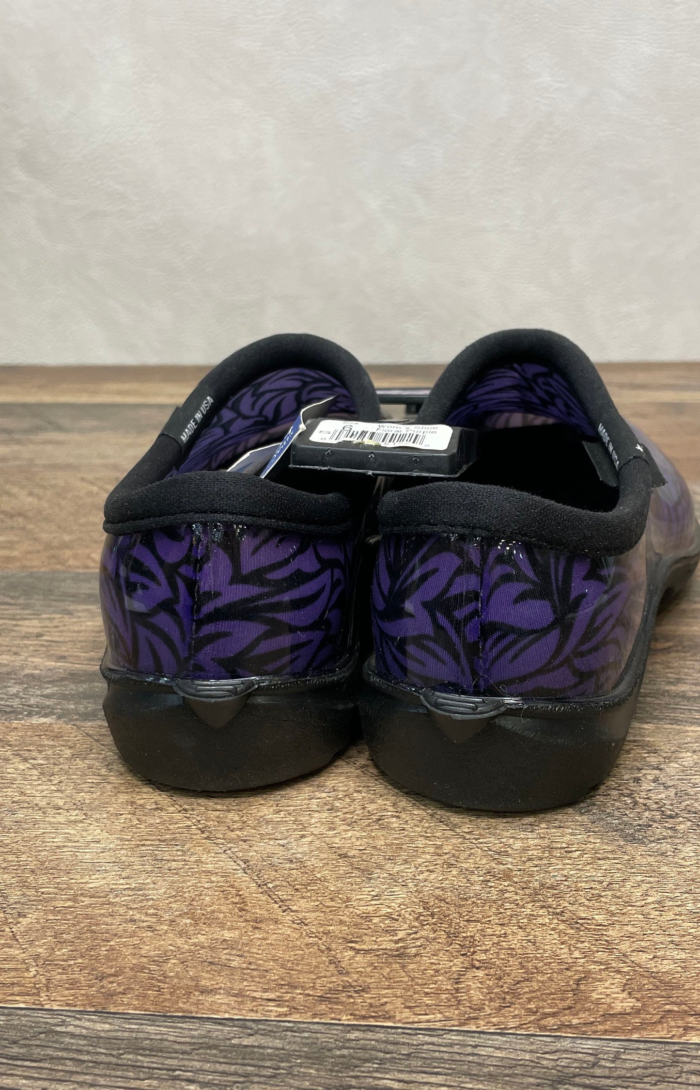 Sloggers Garden Outfitters Floral Purple Women's Clog Shoes Size 6