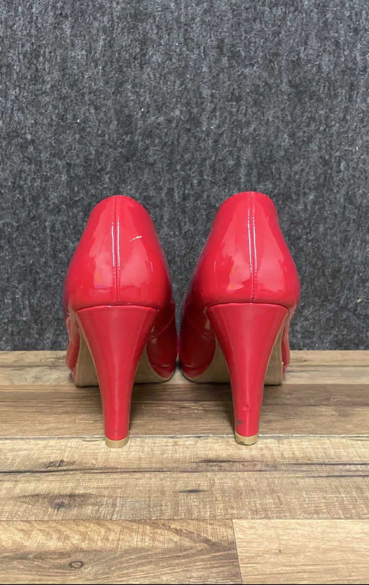 Lane Bryant Red Patent Platform Pumps Women's Size 9W