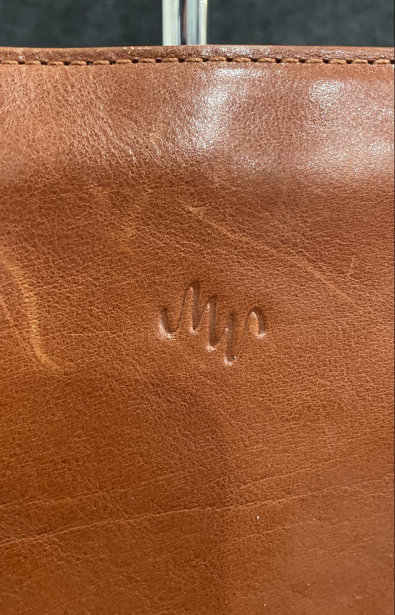 Vintage Monsac Brown Leather Large Tote Shoulder Bag