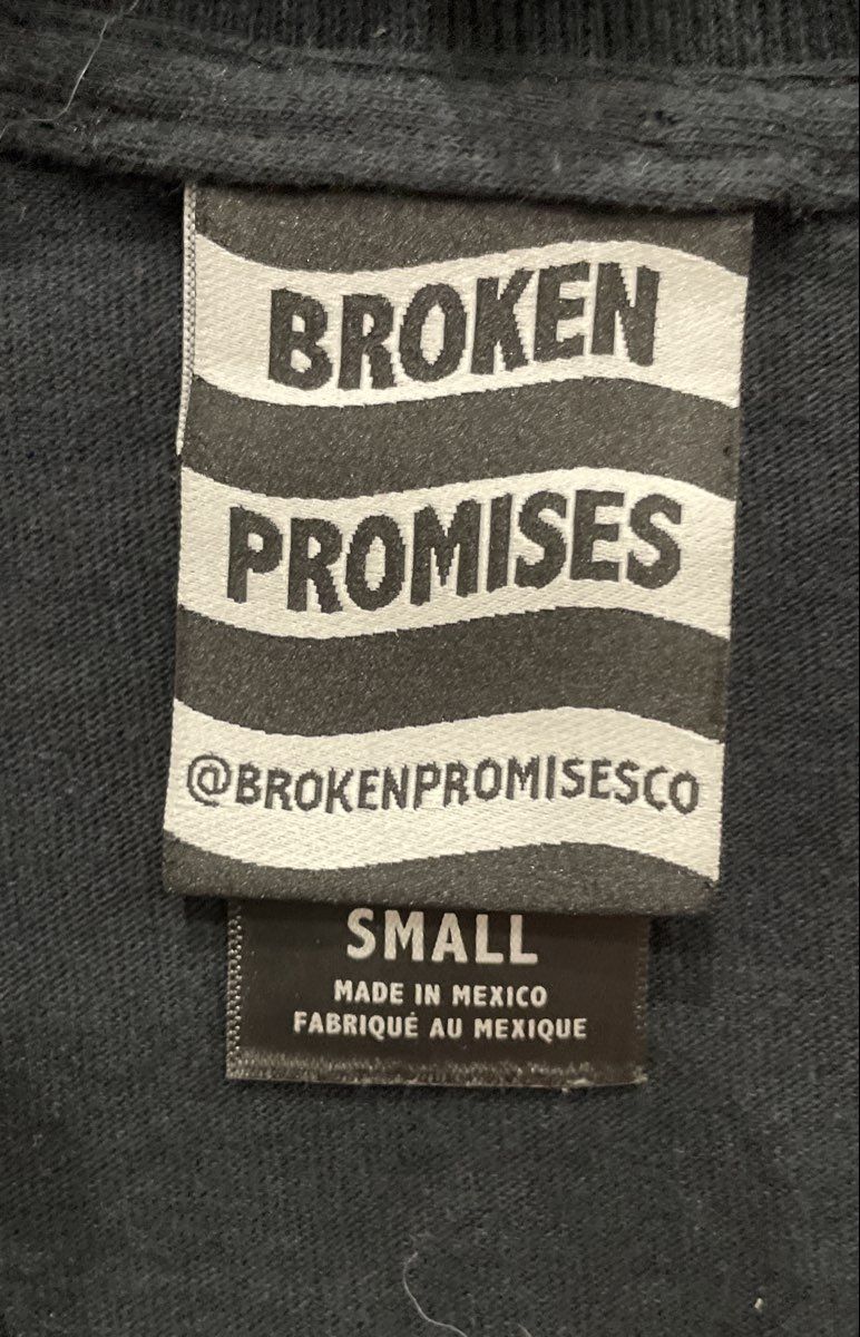 Broken Promises Men's Black Anime Girls Graphic Streetwear T-Shirt Sz S