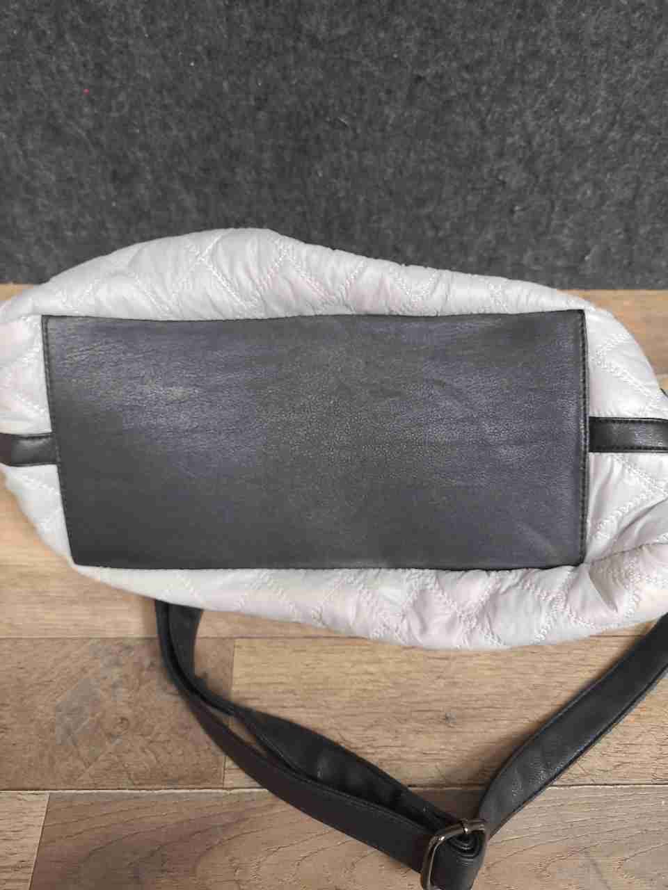 Studio S Grey Quilted Uptown Bound Satchel Bag NWT Gunmetal Hardware