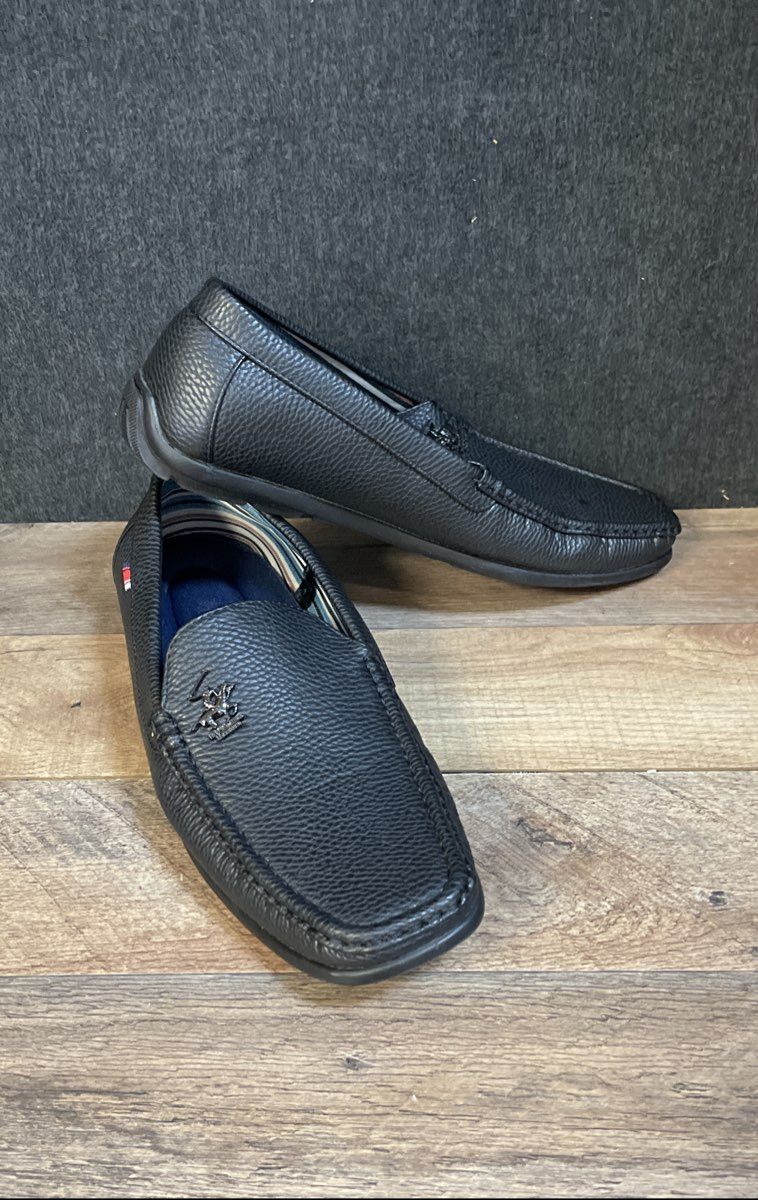 Beverly Hills Polo Club Edwin Black Loafers Moccasin Drivers Size 10.5