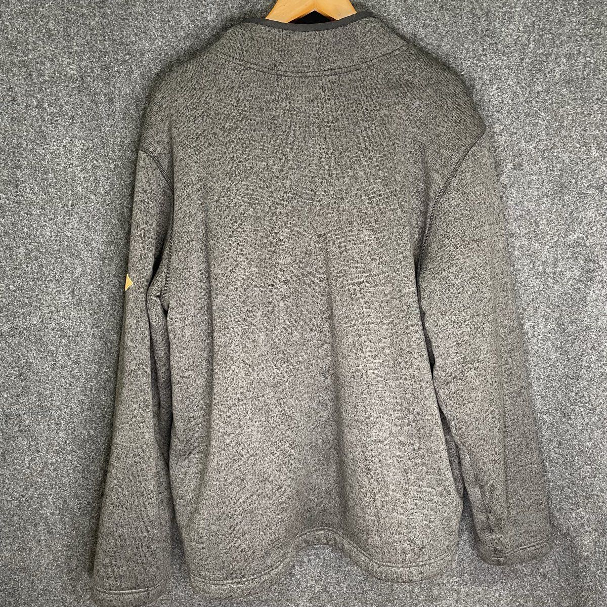 Orvis Men's Brighton Quarter Zip Pullover Sweater Gray Heather Fleece Lined XL