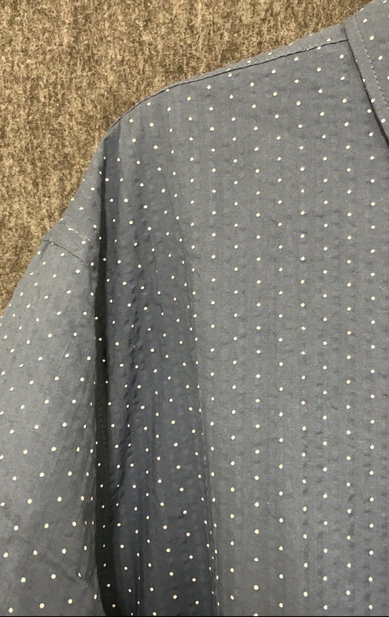 Van Heusen Men's Regular Fit Blue Polka Dot Short Sleeve Cotton Shirt NWT Sz XXL