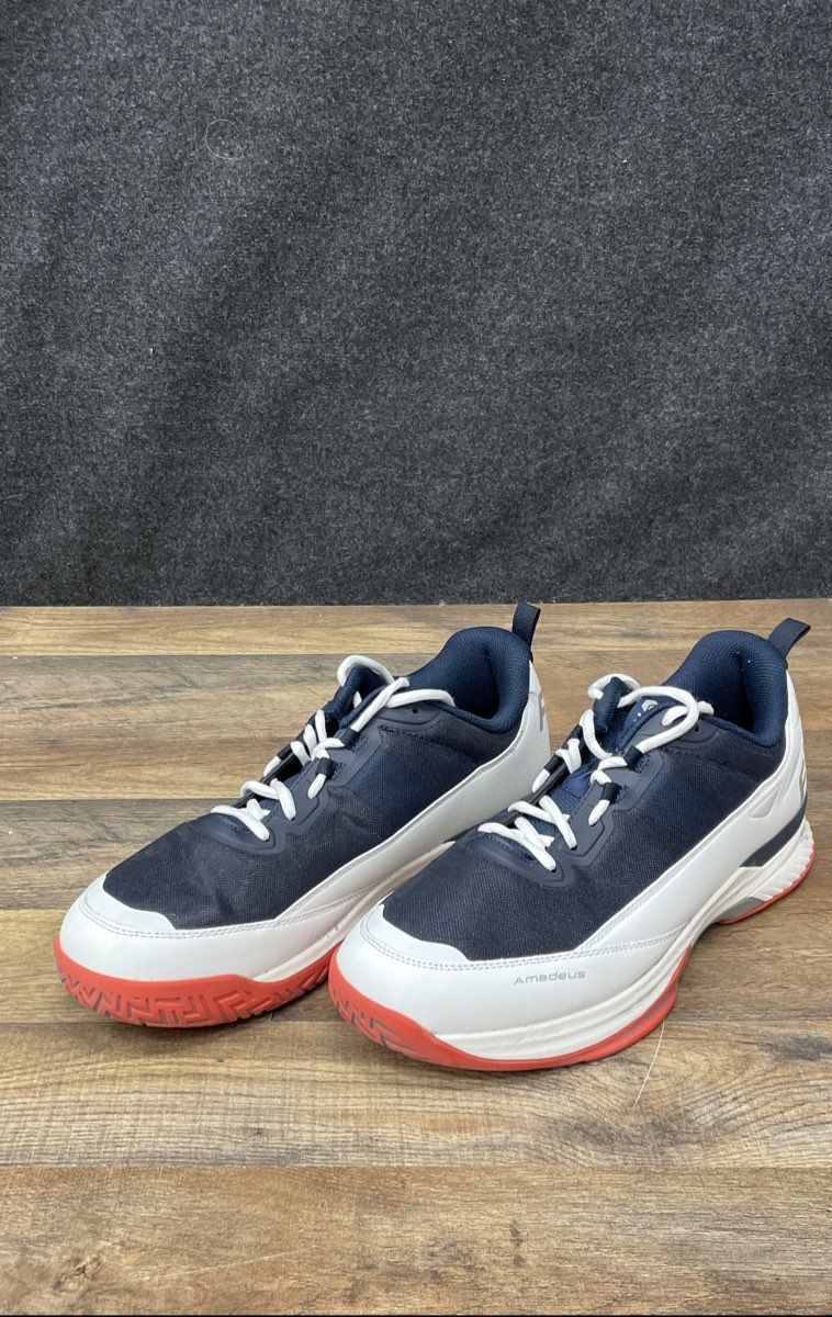 FitVille Amadeus Navy White Orange Men's Wide Tennis Shoes Size 13 EW