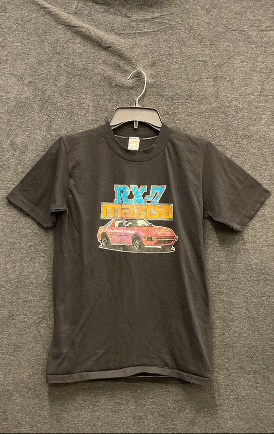 Vintage 1980 Mazda RX-7 Sportscar T-Shirt Single Stitch Made in USA Sz M