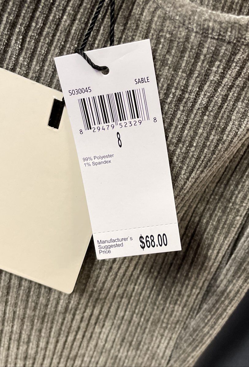 Industry NWT Women's Sable Brown Ribbed Chenille Flare Pants Size 8