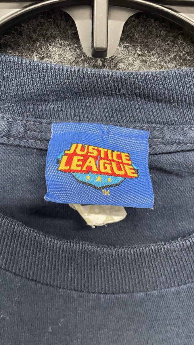 Justice League Men's Navy Blue Long Sleeve Graphic Shirt DC Comics Icons Sz L