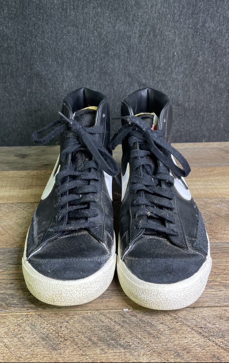Nike Blazer Mid '77 Vintage Black White Mid Top Sneakers Men's Size 11.5