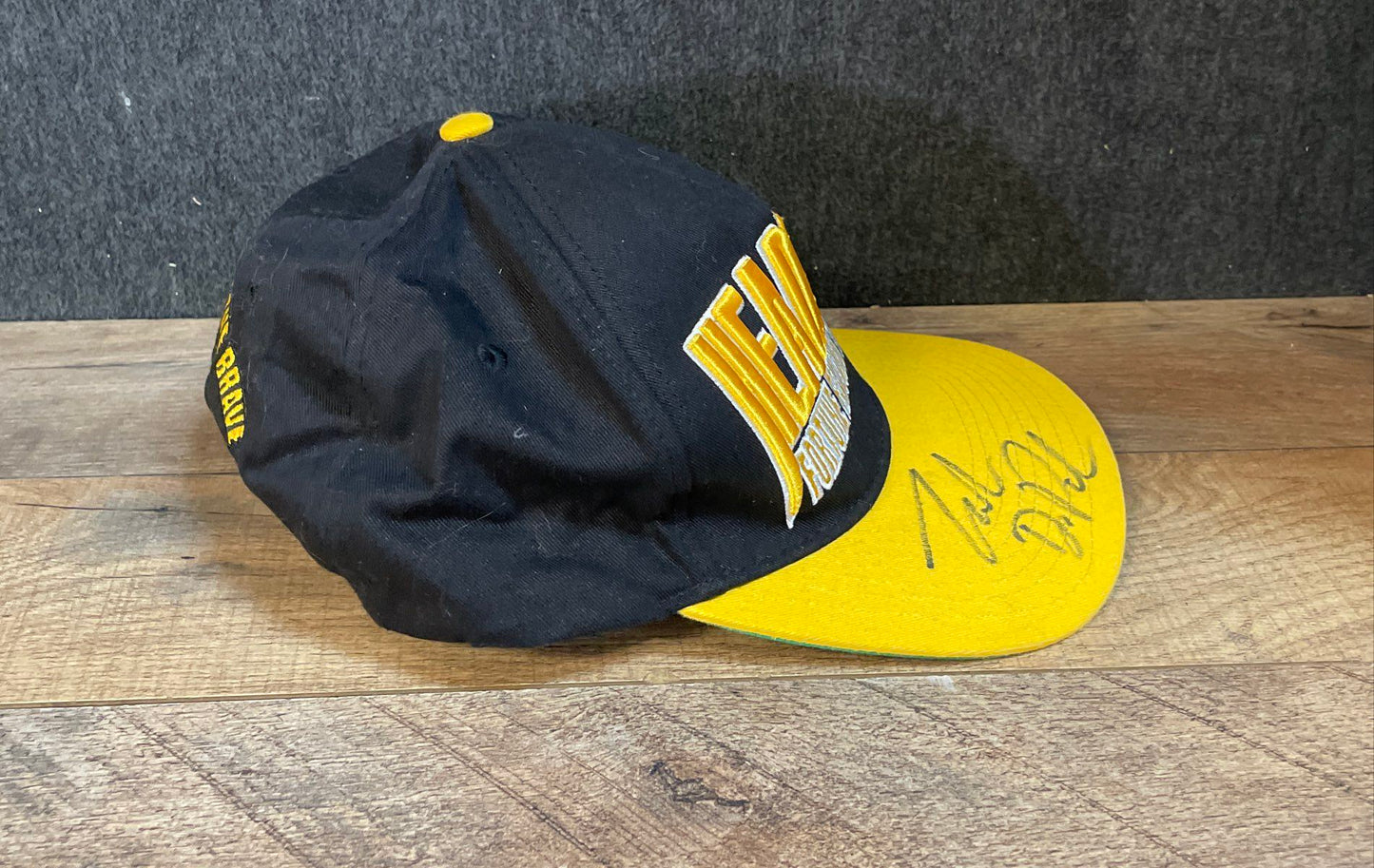 Headrush Snapback Hat Black Yellow Zach DiPaolo Autographed Unauthenticated