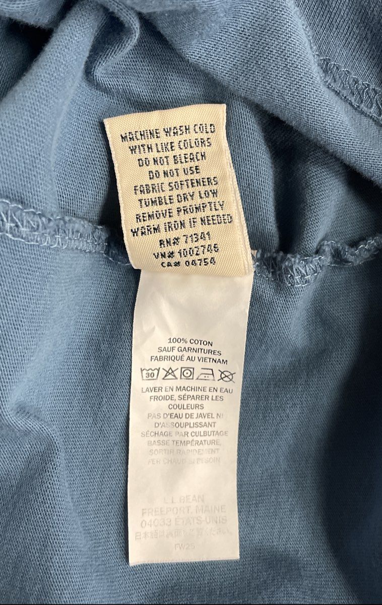 L.L. Bean Men's Short Sleeve Pocket T-Shirt Blue Traditional Fit Sz L